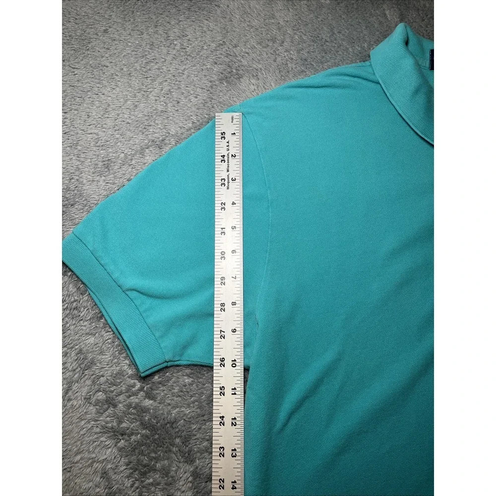 VTG Polo By Ralph Lauren Men's SZ XL Short Sleeve Aqua Blue Polo Lavender Pony